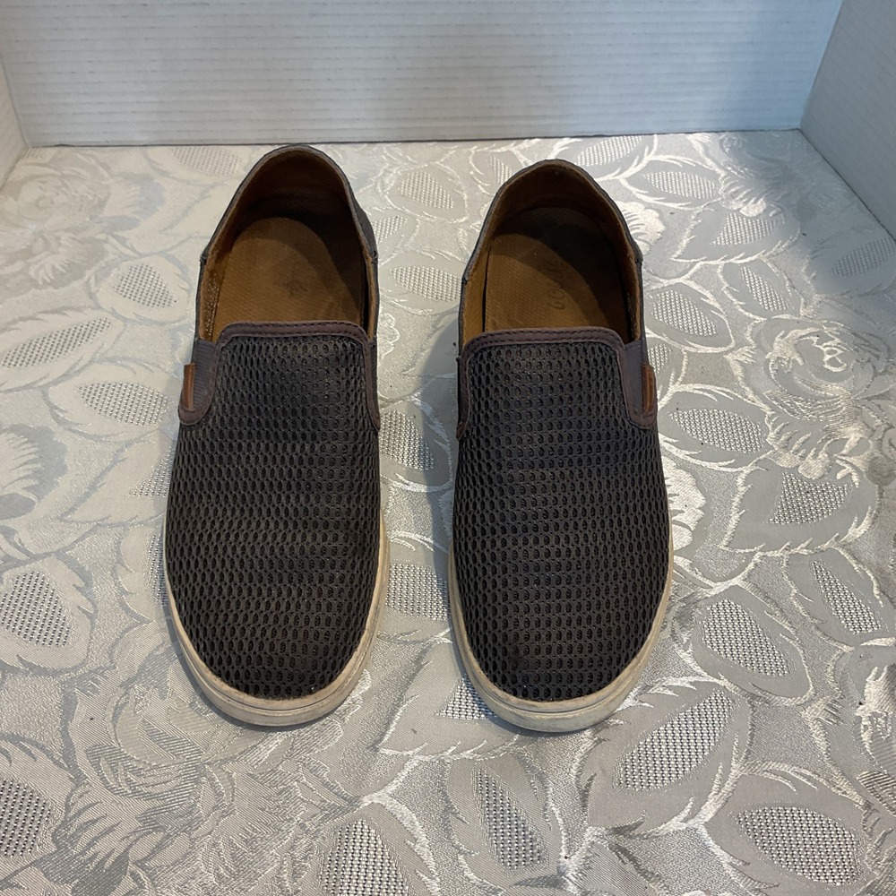 Olukai Pehuea Slip On Sneakers Womens 6.5 Grey Purple Excellent Mesh Breathable